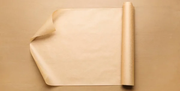 Sheet Baking Paper Beige Background — Stock Photo, Image