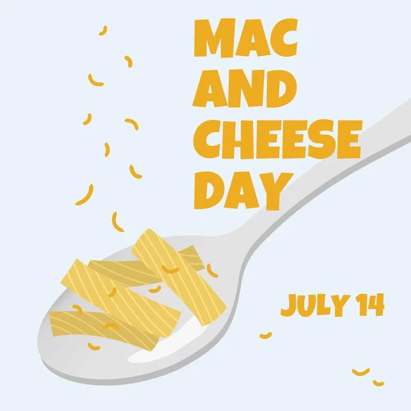 Bannière Pour Journée Nationale Mac Fromage — Image vectorielle