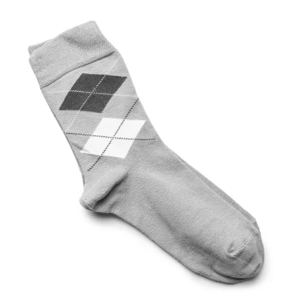 Бавовняна Шкарпетка Ізольована Білому Тлі — стокове фото