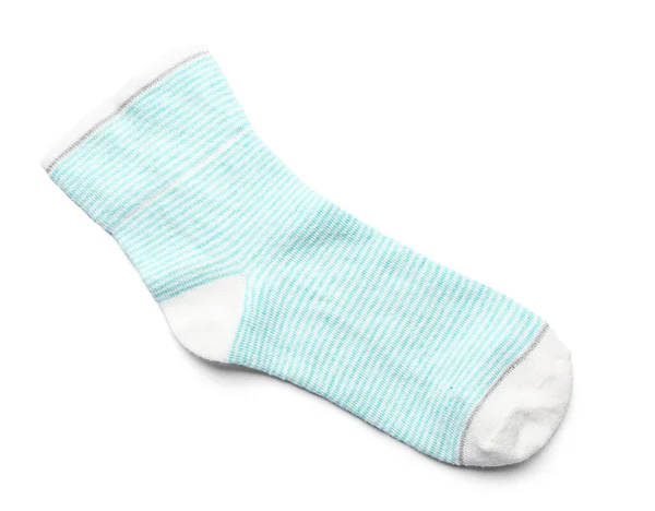 Cotton Sock Isolated White Background — Stock Photo, Image