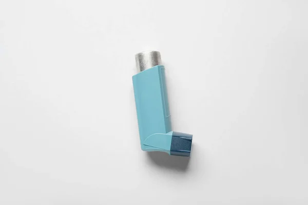 Inhalateur Asthme Sur Fond Gris — Photo