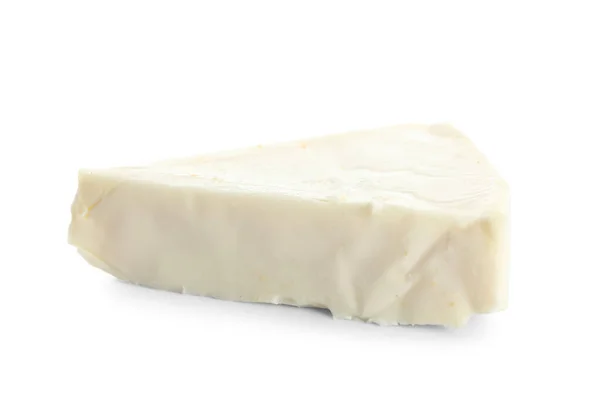 Beyaz Arkaplanda Işlenmiş Peynirin Üçgeni — Stok fotoğraf
