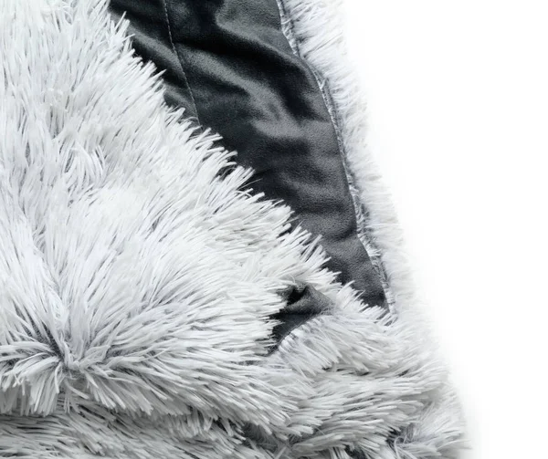 Beyaz Arkaplanda Yeni Yumuşak Battaniye — Stok fotoğraf