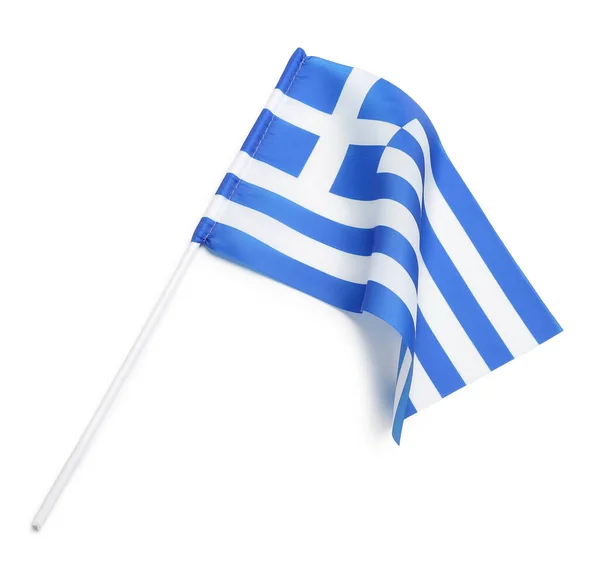 Flag Greece Isolated White Background — Stock Photo, Image