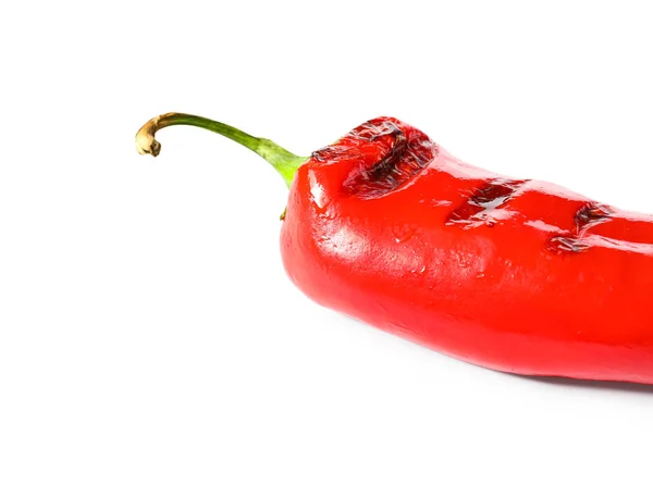 Tasty Grilled Chili Pepper Isolated White Background — Stock Photo, Image