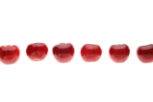 Many Sweet Cherries White Background — Stock Photo, Image