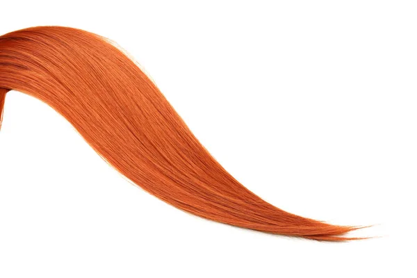Рыжие Волосы Белом Фоне Крупным Планом — стоковое фото