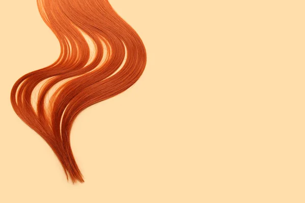 Імбирне Волосся Кольоровому Фоні — стокове фото