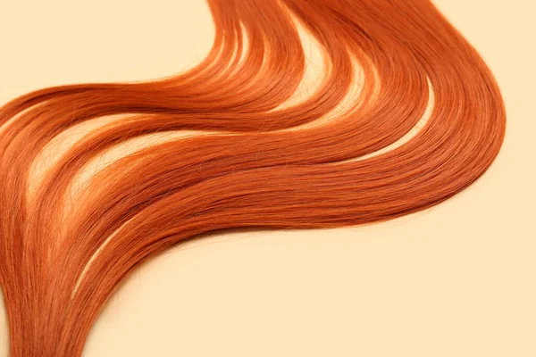 Ginger Hair Strand Color Background Closeup — Stock Photo, Image