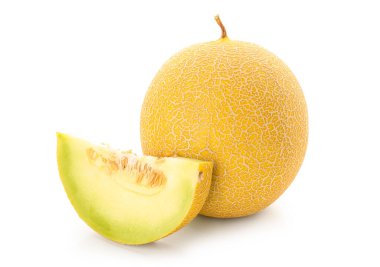 Beyaz arkaplanlı tatlı kavun