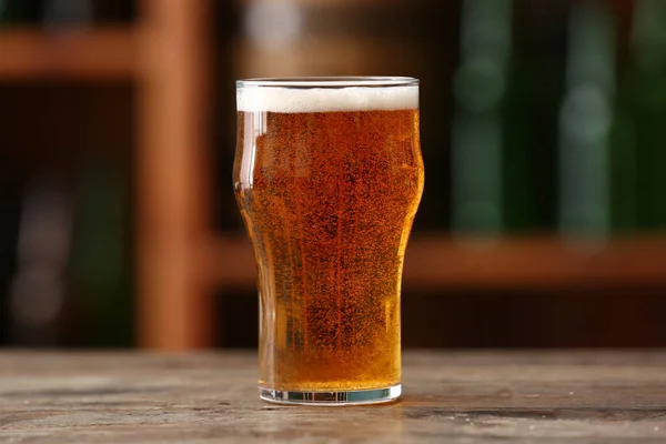 Glass Beer Table Bar Oktoberfest Celebration — Stock Photo, Image