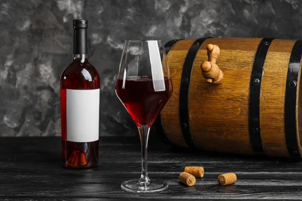 Glass Red Wine Table — Stock Photo, Image