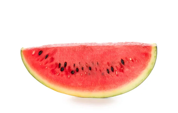 Kus Čerstvého Melounu Bílém Pozadí — Stock fotografie