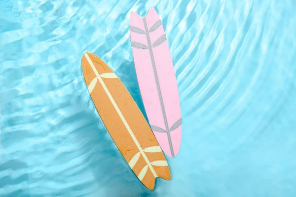 Différentes Mini Planches Surf Dans Eau — Photo