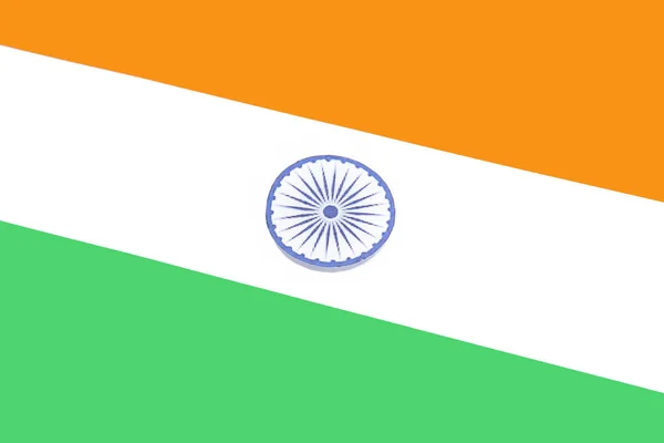 Индийский Флаг Фоне Бумаги Крупным Планом — стоковое фото