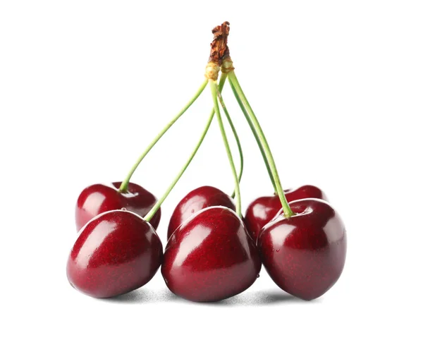 stock image Many sweet cherries on white background