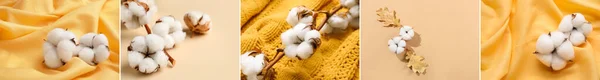 软棉花和织物结合部 — 图库照片