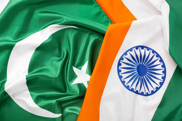 Прапори Індії Пакистану Фон — стокове фото