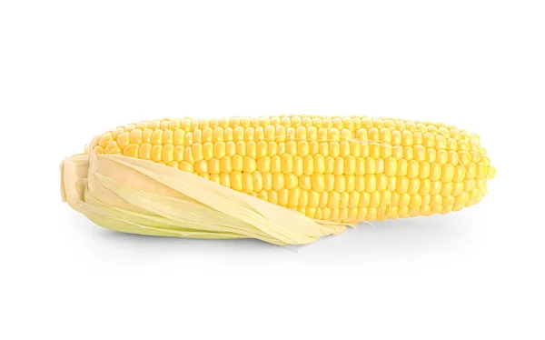 Свіжий Кукурудзяний Коб Білому Тлі — стокове фото