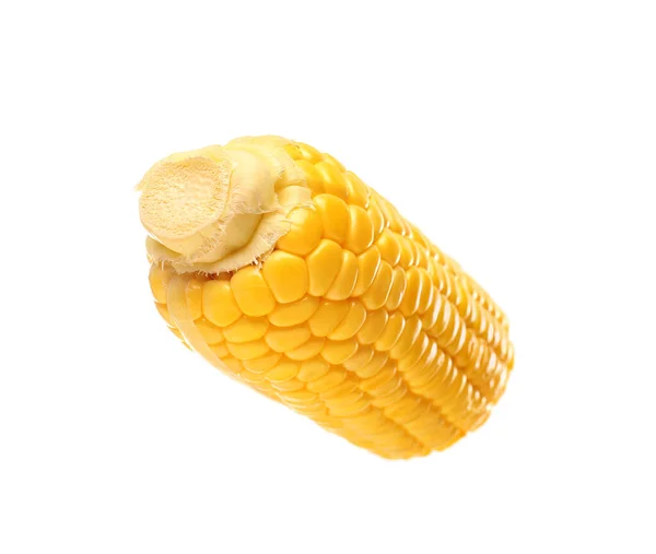 Vyříznout Čerstvé Kukuřice Cob Bílém Pozadí — Stock fotografie
