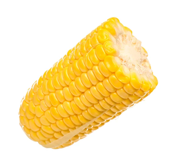 Вирізати Свіжий Кукурудзяний Коб Білому Тлі — стокове фото