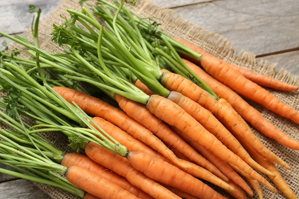 Fresh Carrots Wooden Background — Stock Photo, Image