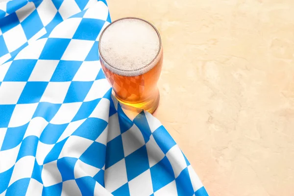Прапор Баварії Кухоль Пивом Рожевому Фоні — стокове фото