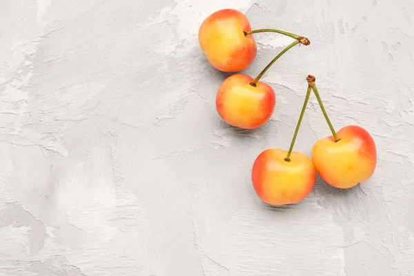 Sweet Yellow Cherries Grunge Background — Stock Photo, Image
