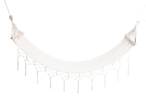 Gezellige Hangmat Geïsoleerd Witte Achtergrond — Stockfoto