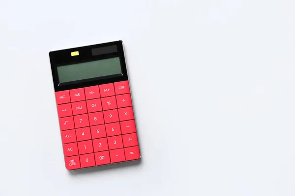 Moderní Kalkulačka Izolovaných Bílém Pozadí — Stock fotografie