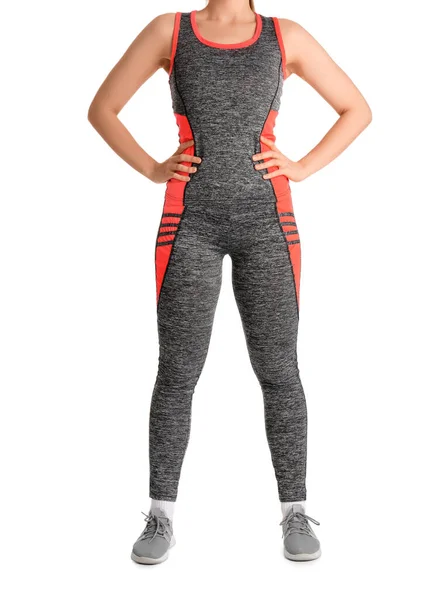 Young Woman Sportswear White Background — Stock Photo, Image