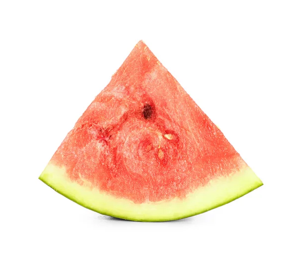 Stukje Verse Watermeloen Witte Achtergrond — Stockfoto