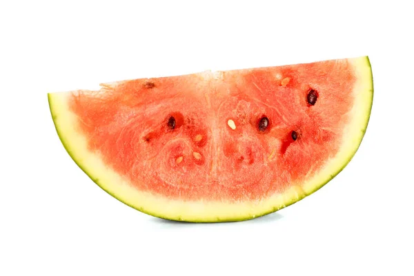 Stück Frische Wassermelone Auf Weißem Hintergrund — Stockfoto