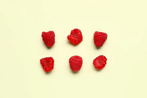 Fresh Raspberries Light Background — Stock Photo, Image