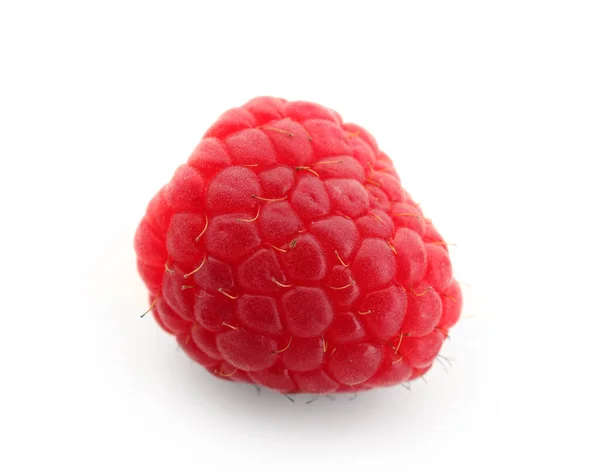 Ripe Fresh Raspberry White Background — Stock Photo, Image