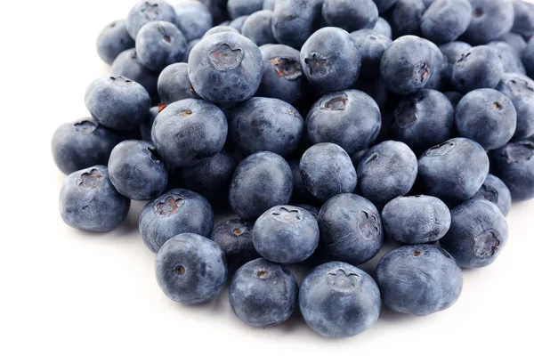 Ripe Fresh Blueberry White Background Closeup — Stock Photo, Image