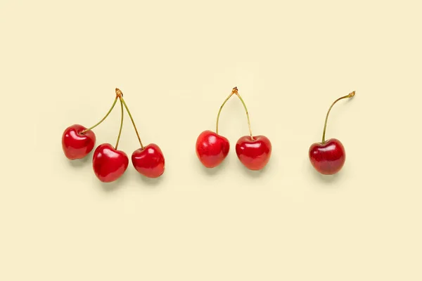Sweet Cherries Light Background — Stock Photo, Image