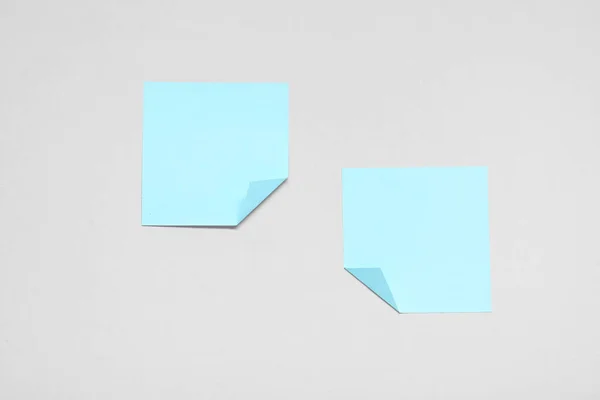 Blue Sticky Notes Grey Background — Stock Photo, Image