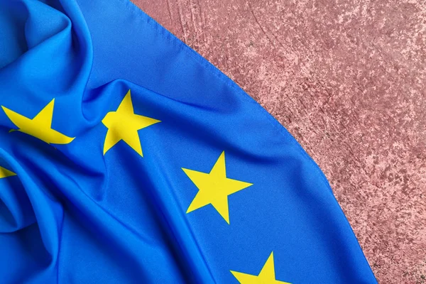 Europeiska Unionens Flagga Lila Bakgrund — Stockfoto