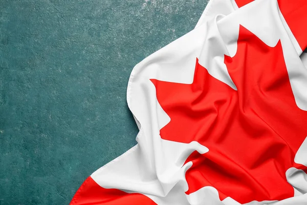 Bandera Canadá Sobre Fondo Verde — Foto de Stock
