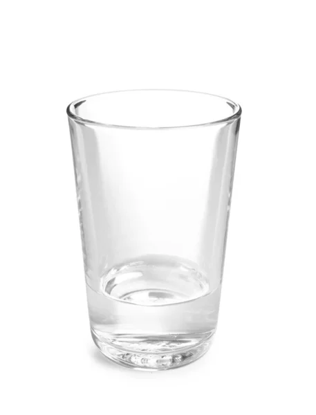 Vidro Com Água Sobre Fundo Branco — Fotografia de Stock