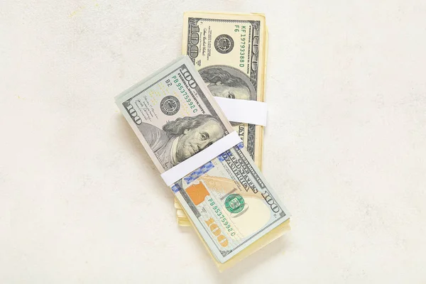 Банкноты Доллару Светлом Фоне — стоковое фото
