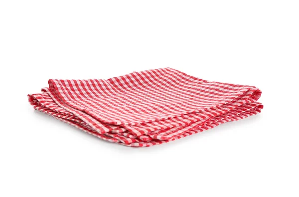 Folded Red Napkins Isolated White Background — Stock Photo, Image