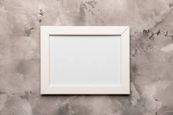 Blank Photo Frame Grey Grunge Background — Stock Photo, Image
