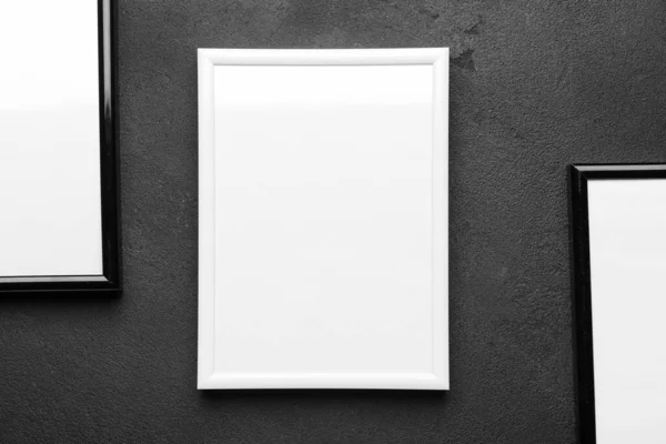 Blank Photo Frames Black Background — Stock Photo, Image
