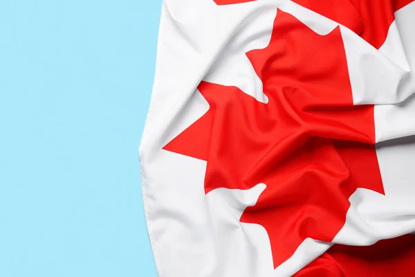 Bandiera Del Canada Sfondo Blu — Foto Stock