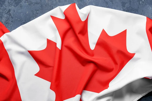 Bandeira Canadá Fundo Azul — Fotografia de Stock