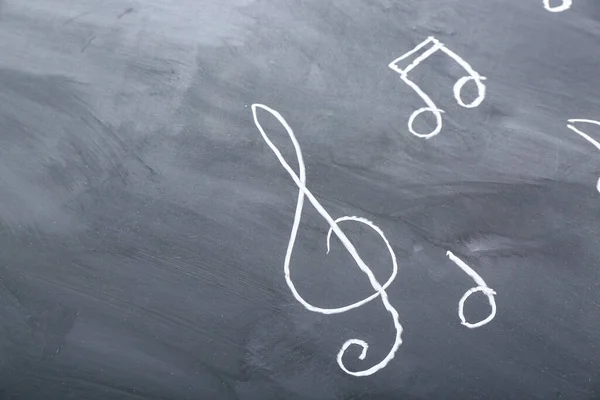 Different Music Notes Black Background — Stock Photo, Image