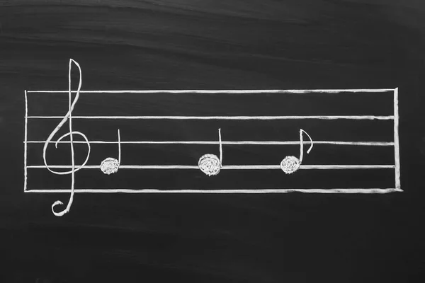 Different Music Notes Black Background — Stock Photo, Image