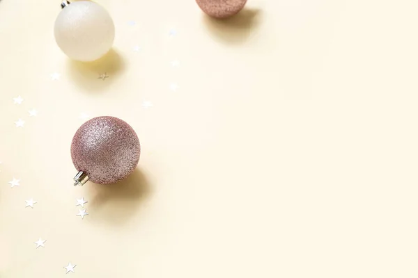 Different Christmas Balls White Background — Stock Photo, Image